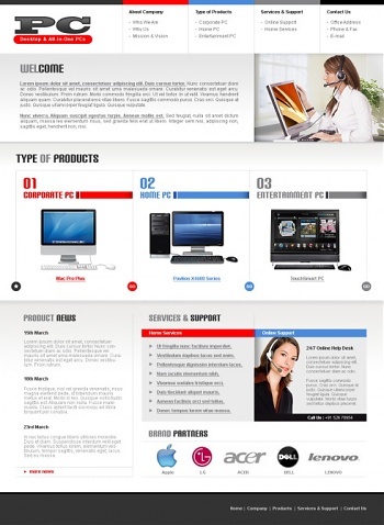 Electronics & Gadgets - Website Templates - DreamTemplate